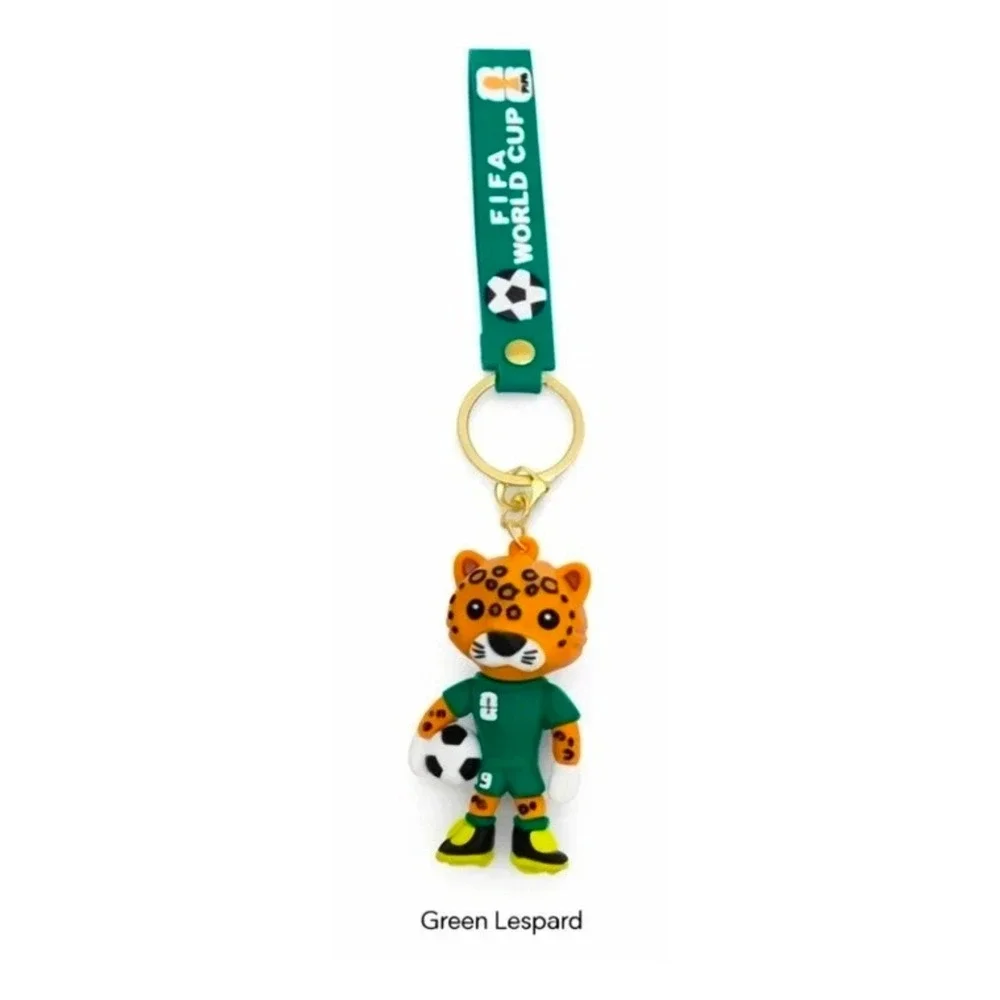 2026 World Cup Cartoon Mascot 4 Keychain Soccer Trophy Cute Animal Gift Fans